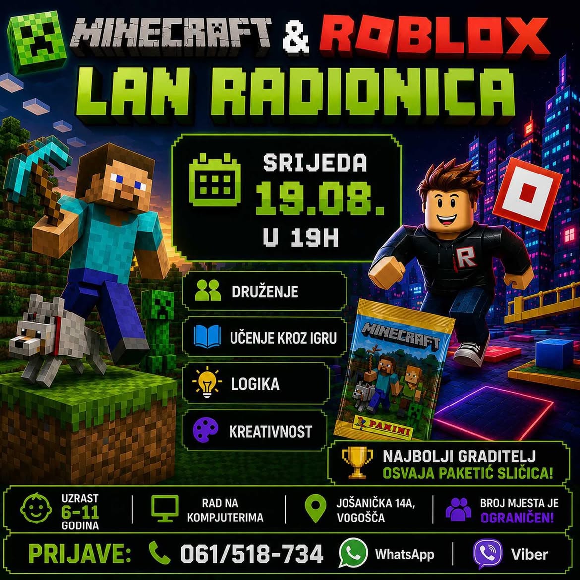 Minecraft LAN + Roblox radionica!