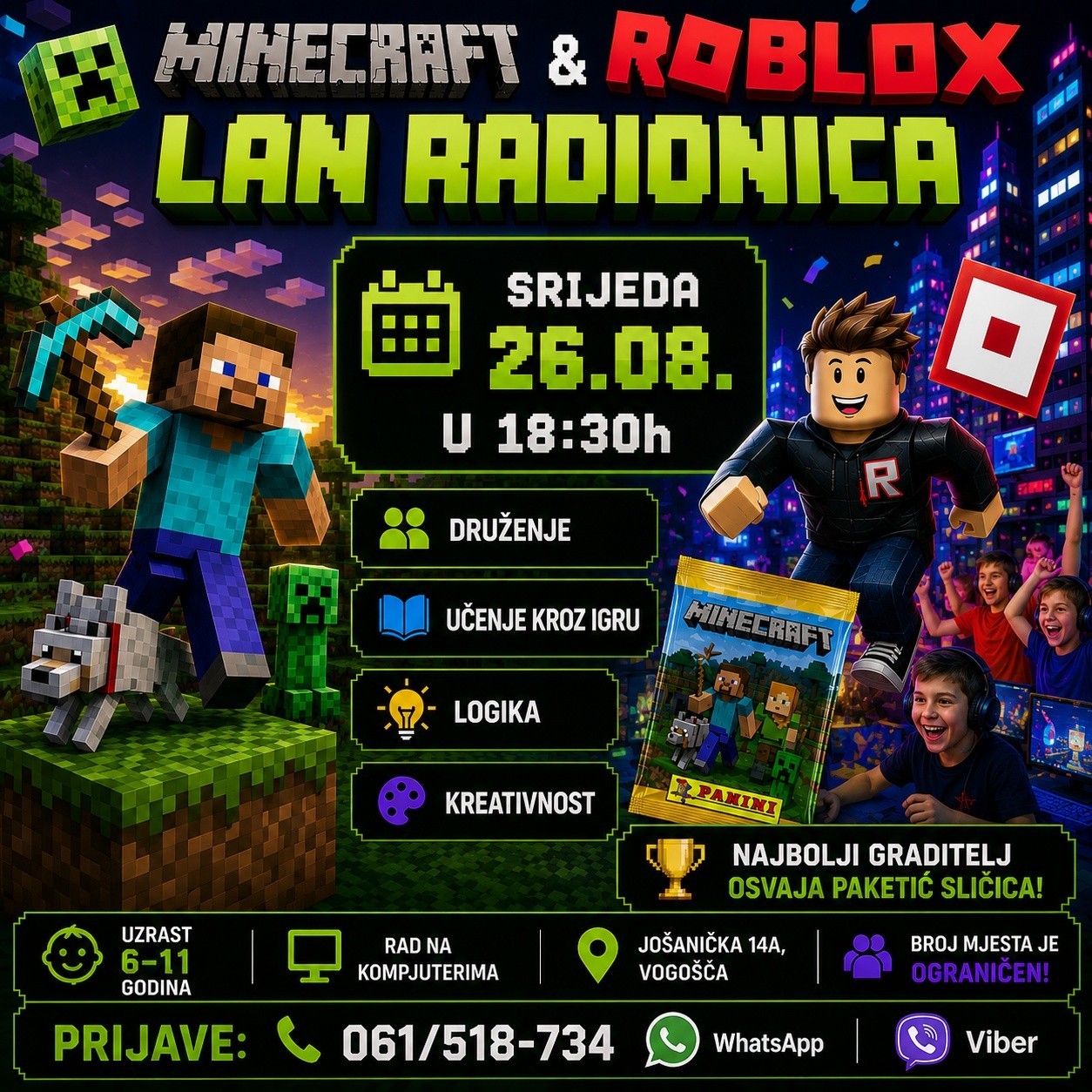 Minecraft LAN + Roblox radionica!