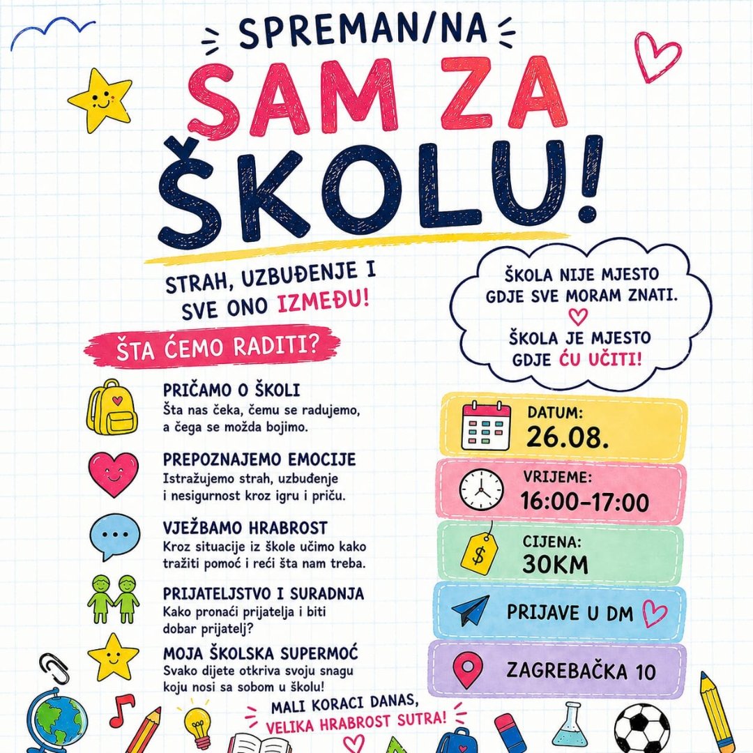 Spreman/na sam za školu — radionica